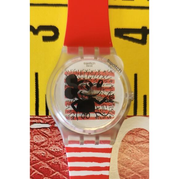 Swatch watch MOUSE MARINIERE GZ352 2021 Specials Designed by Keith Haring - Picture 2 of 10